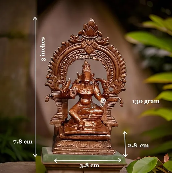 Brownish-Orange_Copper_Idols_India,_Handmade_Goddess_Varahi_Idol_With_Prabhavalli_3_Inches,_135G,_Pack_Of_2_Piece