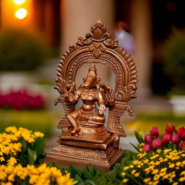 Brownish-Orange_Copper_Idols_India,_Handmade_Goddess_Varahi_Idol_With_Prabhavalli_3_Inches,_135G,_Pack_Of_2_Piece