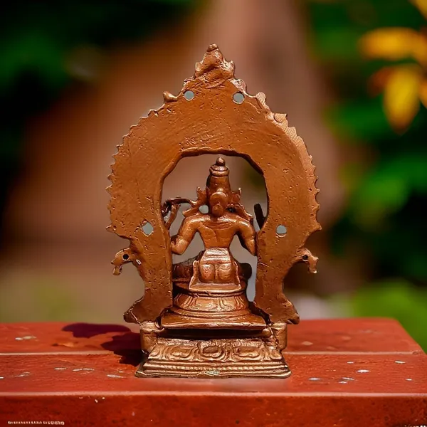 Brownish-Orange_Copper_Idols_India,_Handmade_Goddess_Varahi_Idol_With_Prabhavalli_3_Inches,_135G,_Pack_Of_2_Piece
