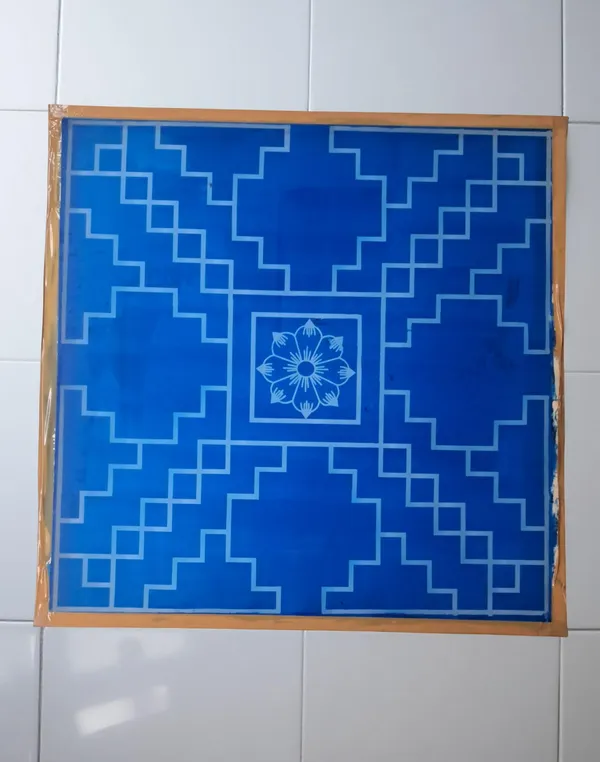 Sarvabhotra_Mandala__Rangoli_Design_Stencil_Wooden_Frame_pack_of_1_piece