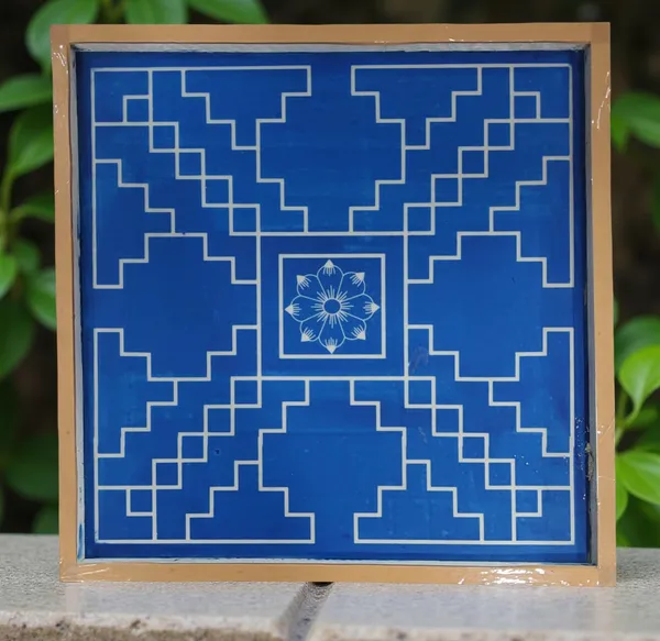 Sarvabhotra_Mandala__Rangoli_Design_Stencil_Wooden_Frame_pack_of_1_piece