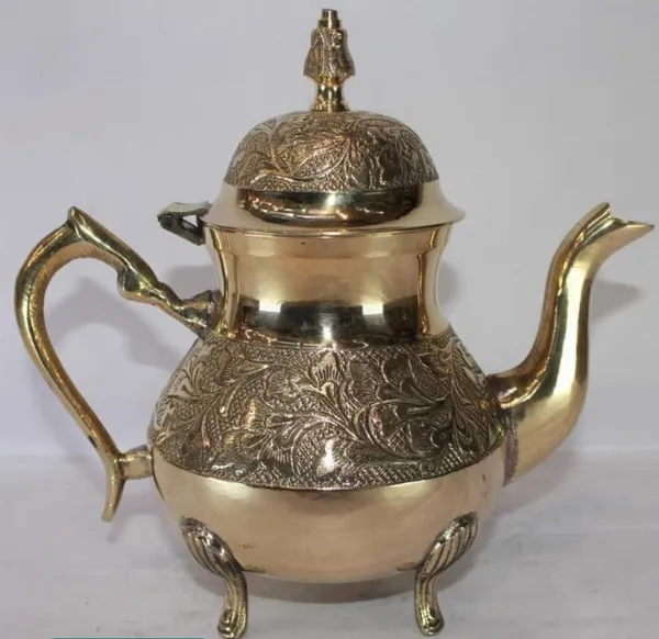 Searchers_Paradise_Brass_Designer_Tea_Pot_Ketali_Kettle_8_inches