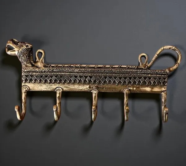 Searchers_Paradise_Brass__Lion_wall_key_hanger_5.5_inches