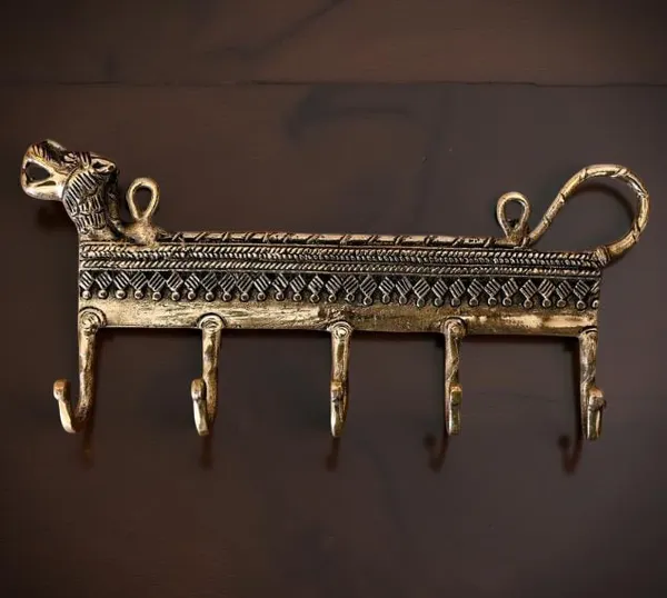 Searchers_Paradise_Brass__Lion_wall_key_hanger_5.5_inches