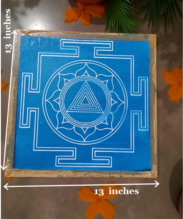 Searchers_Paradise_Kali_Mandala_Yantra_Rangoli_Stencil_Wooden_13x13_Inches_Pack_of_1_piece