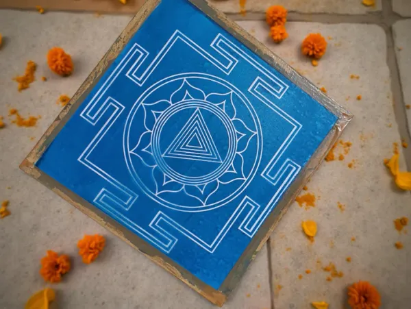 Searchers_Paradise_Kali_Mandala_Yantra_Rangoli_Stencil_Wooden_13x13_Inches_Pack_of_1_piece