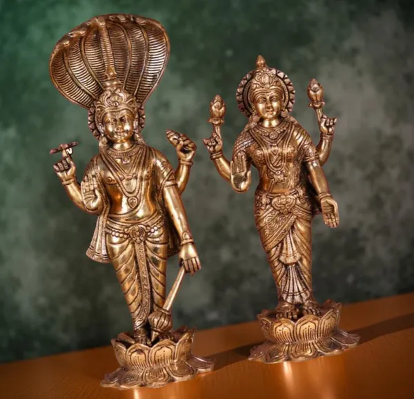 Searchers_Paradise_Pure_Brass_Ganesh_Lakshmi_Narayana_18_Inches_|_Traditional_Pooja_Idol_