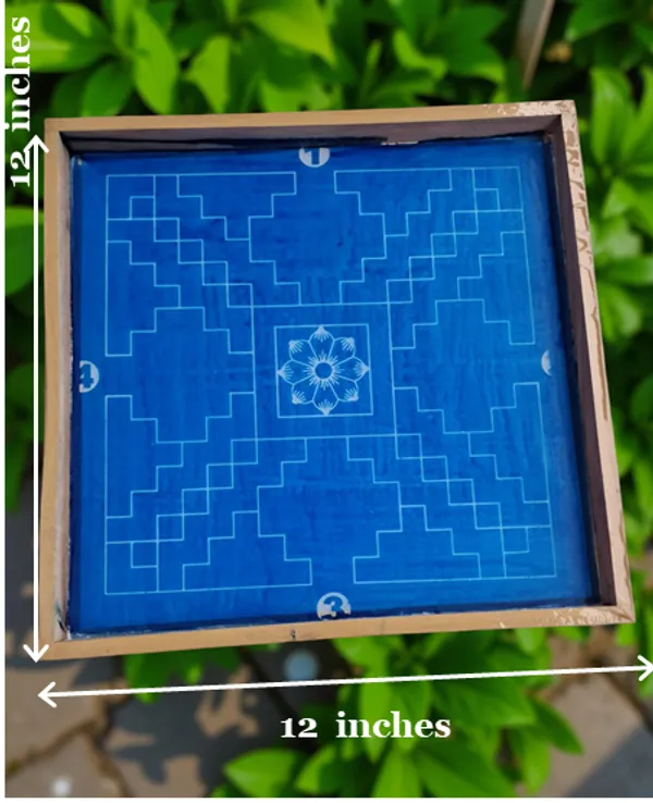 Searchers_Paradise_Sarvabhotra_Mandala_Yantra_Rangoli_Stencil_Wooden_13x13_Inches_Pack_of_1_piece