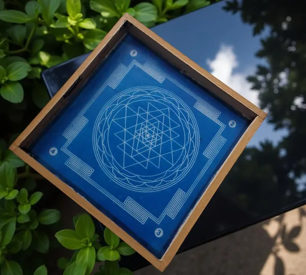 Searchers_Paradise_Sri_Chakra_Yantra__Rangoli_Stencil_Wooden_13x13_Inches_Pack_of_1_piece
