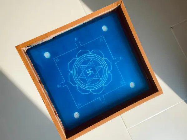 Searchers_Paradise_Vastumandala_yantra_Rangoli_Stencil_Wooden_10x10_Inches_Pack_of_1_piece