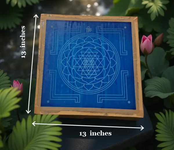 Searchers_Paradise__Sri_Chakra_Yantra_Model_3__Rangoli_Stencil_Wooden_13x13_Inches_Pack_of_1_piece