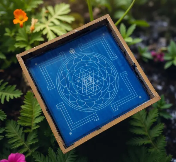 Searchers_Paradise__Sri_Chakra_Yantra_Model_3__Rangoli_Stencil_Wooden_13x13_Inches_Pack_of_1_piece