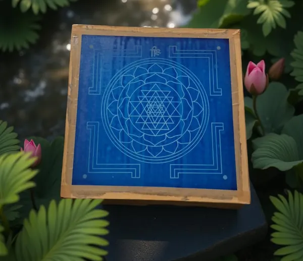 Searchers_Paradise__Sri_Chakra_Yantra_Model_3__Rangoli_Stencil_Wooden_13x13_Inches_Pack_of_1_piece