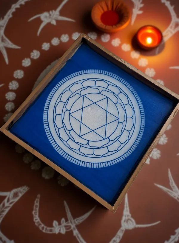 Searchers_Paradise__Sudarshana_Mandala_1_Yantra__Rangoli_Stencil_Wooden_13x13_Inches_Pack_of_1_piece