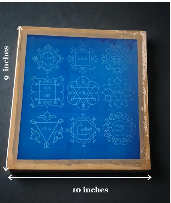 Searchers_Paradise___Navagraha_mandala_model_1_Yantra__Rangoli_Stencil_Wooden_10x10_Inches_Pack_of_1_piece