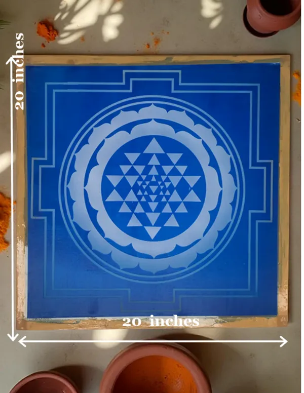 Searchers_Paradise_jumbo_Sri_Chakra_Yantra_Rangoli_Stencil_Wooden_20*20_Inches_Pack_of_1_piece