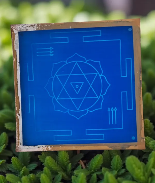 Shyama_kali_yantra_Rangoli_Design_Stencil_Wooden_Frame_pack_of_1_piece