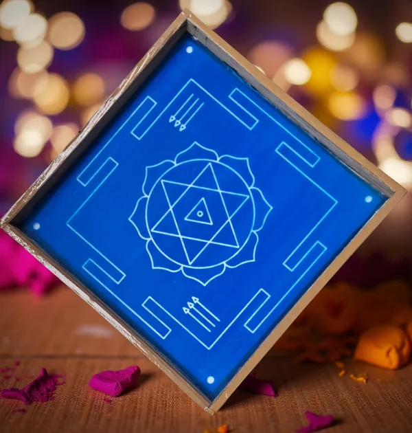 Shyama_kali_yantra_Rangoli_Design_Stencil_Wooden_Frame_pack_of_1_piece