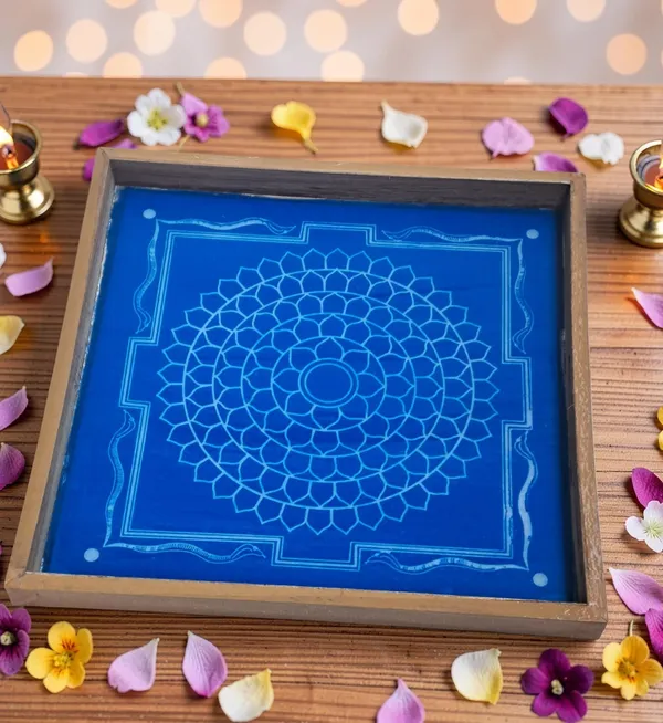Sri_Rama_Yantra__model1__Rangoli_Design_Stencil_Wooden_Frame_pack_of_1_piece