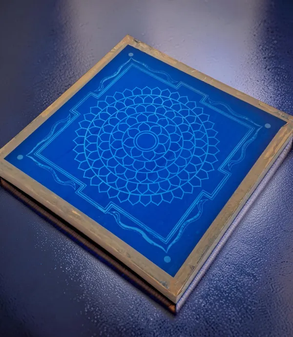 Sri_Rama_Yantra__model1__Rangoli_Design_Stencil_Wooden_Frame_pack_of_1_piece