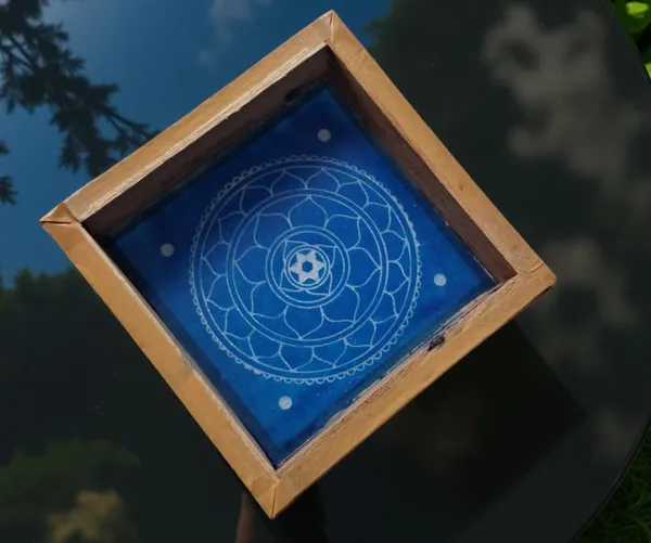 Sri_Yantra_Model_1_Rangoli_Design_Stencil_Wooden_Frame_pack_of_1_piece