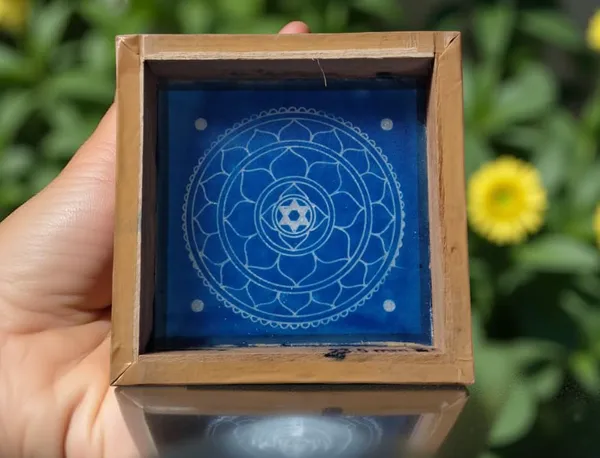 Sri_Yantra_Model_1_Rangoli_Design_Stencil_Wooden_Frame_pack_of_1_piece