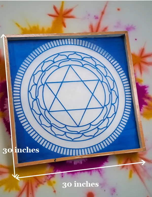 Sudarshana_Mandala_1_Rangoli_Design_Stencil_Wooden_Frame_pack_of_1_piece