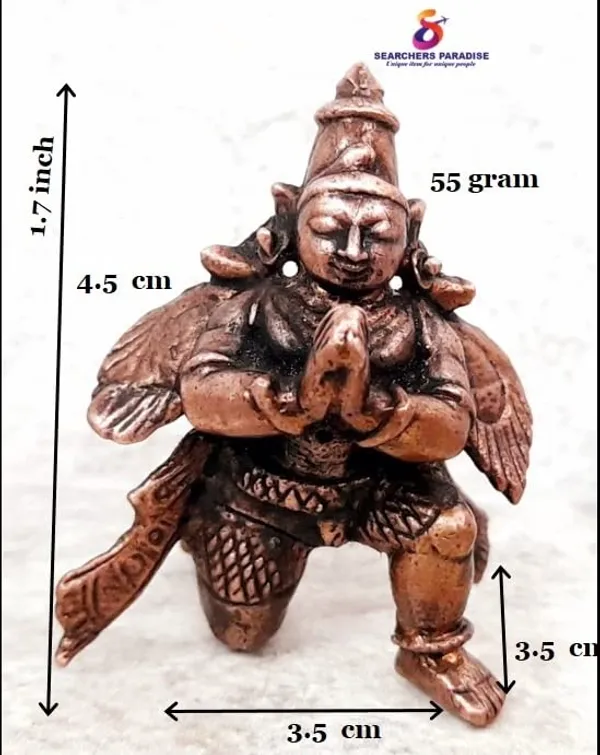 Brownish-Orange_Copper_Idols_India,_1.7_Inches,_Handmade_Garudar,_55G,_Patina_Antique_Finish,_Pack_Of_1_Piece