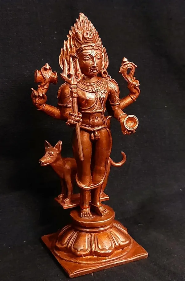 Brownish-Orange_Copper_Idols_Of_God_Kalabhairavar,_5.5_Inches,_430G,_Patina_Antique_Finish,_Pack_Of_1_Piece