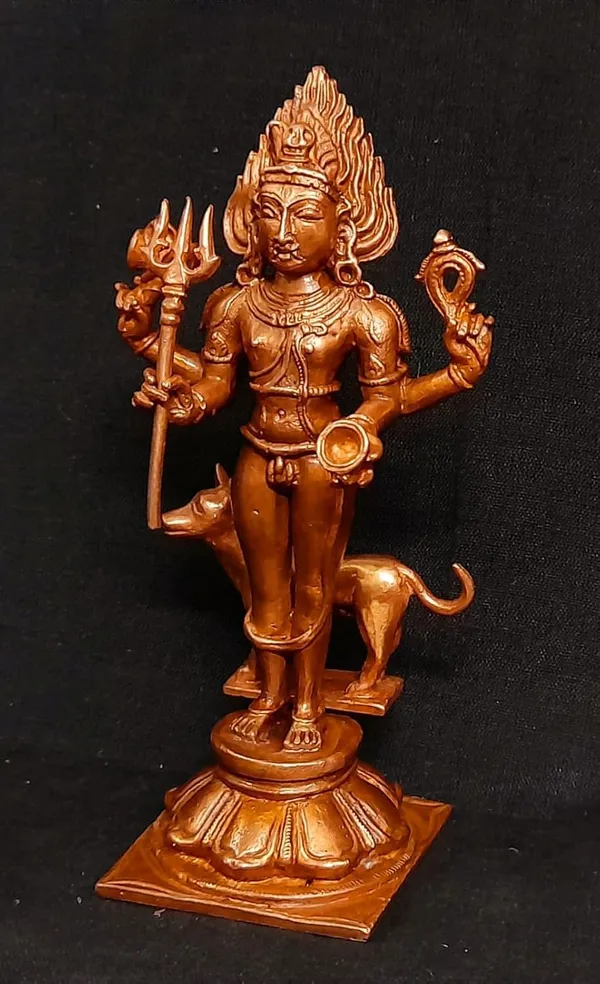 Brownish-Orange_Copper_Idols_Of_God_Kalabhairavar,_5.5_Inches,_430G,_Patina_Antique_Finish,_Pack_Of_1_Piece