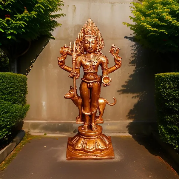 Brownish-Orange_Copper_Idols_Of_God_Kalabhairavar,_5.5_Inches,_430G,_Patina_Antique_Finish,_Pack_Of_1_Piece