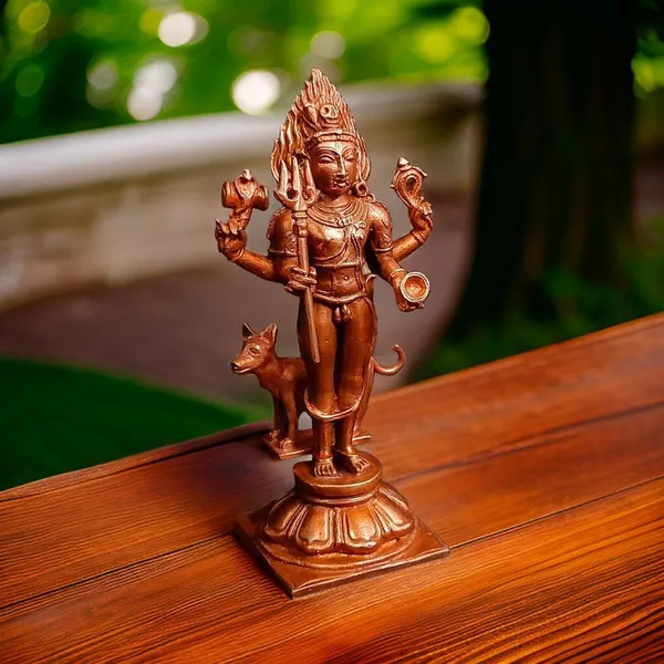 Brownish-Orange_Copper_Idols_Of_God_Kalabhairavar,_5.5_Inches,_430G,_Patina_Antique_Finish,_Pack_Of_1_Piece
