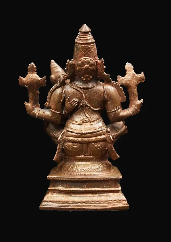 Brownish-Orange_Copper_Idols_Of_God_Lakshmi_Narasimhar,_4.3_Inches,_730Grams,_Patina_Antique_Finish,_Pack_Of_1_Piece