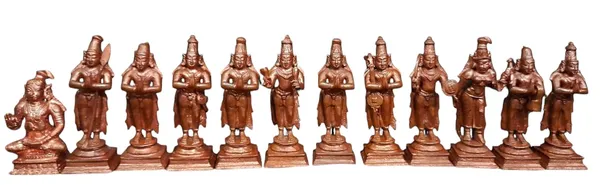 Brownish-Orange_Copper_Idols_Of_God_Alwars_Combo,_1.770_Kg,_Patina_Antique_Finish,_Pack_Of_1_Piece