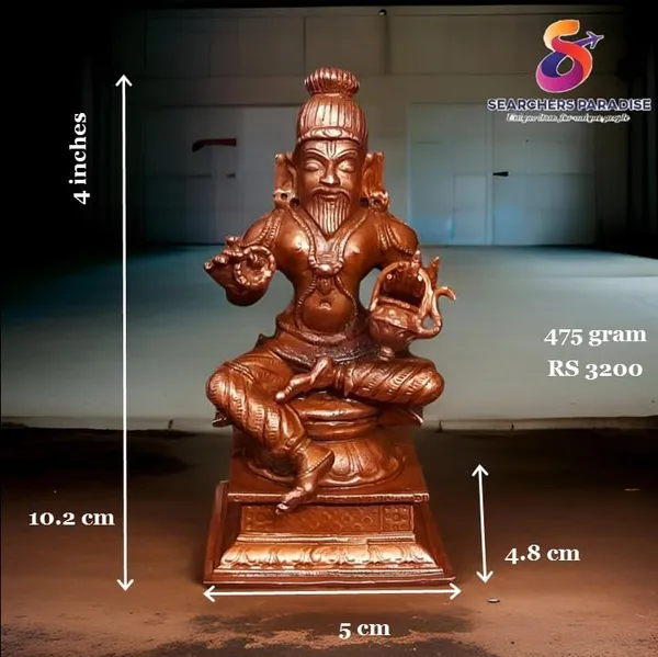 Brown_Copper_Idols_Of_Agasthiyar,_3.9_Inches,_480G,_Handmade_Pack_Of_1_Piece