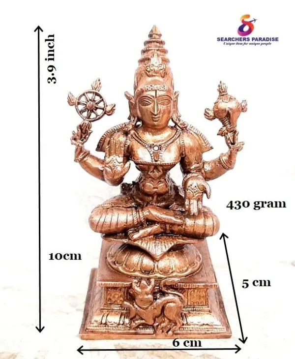 Brownish-Orange_Copper_Idols_Of_God_Moogambikai,_4_Inch,_430_Gram,_Patina_Antique_Finish,_Pack_Of_1_Piece