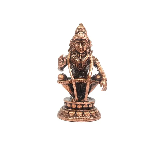 Brownish-Orange_Copper_Handmade_Sabrimala_Ayyapa,_5.5_Cm,_55G,_Patina_Antique_Finish,_Pack_Of_1_Piece