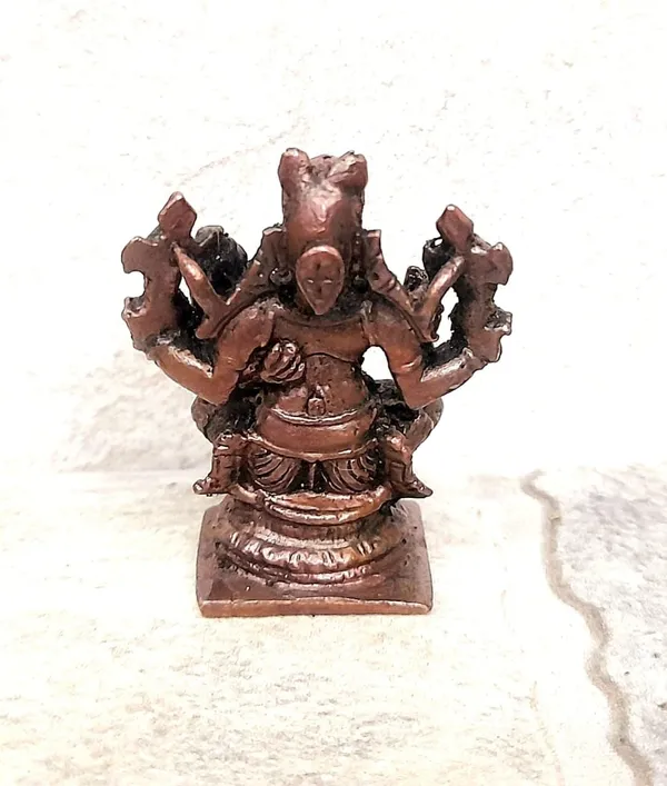 Brown_Copper_Idols_Of_Lakshmi_Varahar,_2.5_Inches,_60G_Handmade_Pack_Of_1_Piece