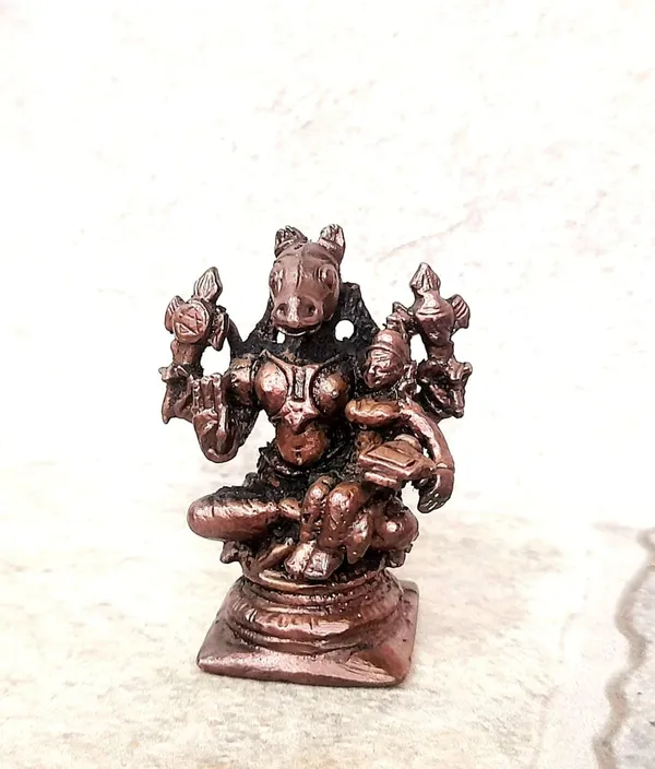 Brown_Copper_Idols_Of_Lakshmi_Varahar,_2.5_Inches,_60G_Handmade_Pack_Of_1_Piece