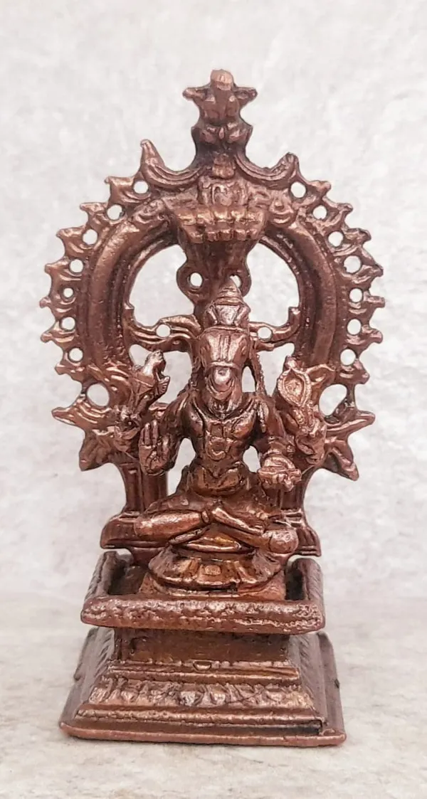 Brownish-Orange_Copper_Idols_India,_3.3_Inches,_Handmade_Lord_Hayagriva,_100G,_Patina_Antique_Finish,_Pack_Of_2_Piece