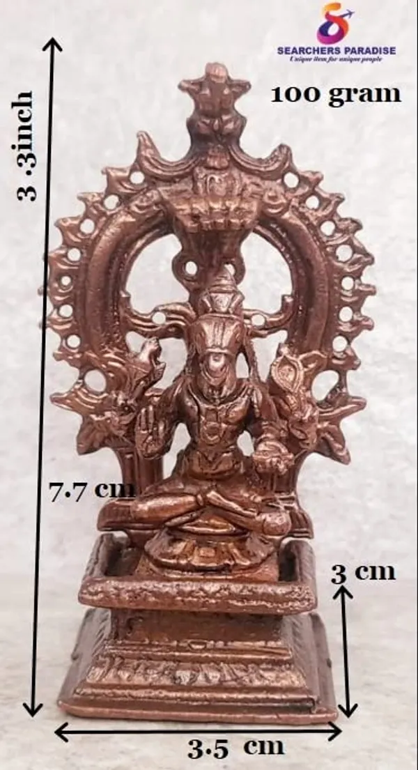 Brownish-Orange_Copper_Idols_India,_3.3_Inches,_Handmade_Lord_Hayagriva,_100G,_Patina_Antique_Finish,_Pack_Of_2_Piece