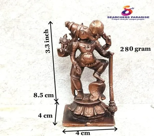 Copper_Idols,_8.5_Cm,_Handmade_Bhoo_Varaha_280Grams,_Patina_Antique_Finish,_Pack_Of_1_Piece