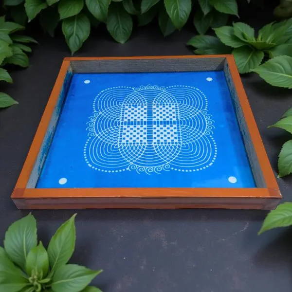 Searchers_Paradise_Padi_Kolam_Model_2_Rangoli_Stencil_Wooden_10x10_Inches_Pack_of_1_Piece