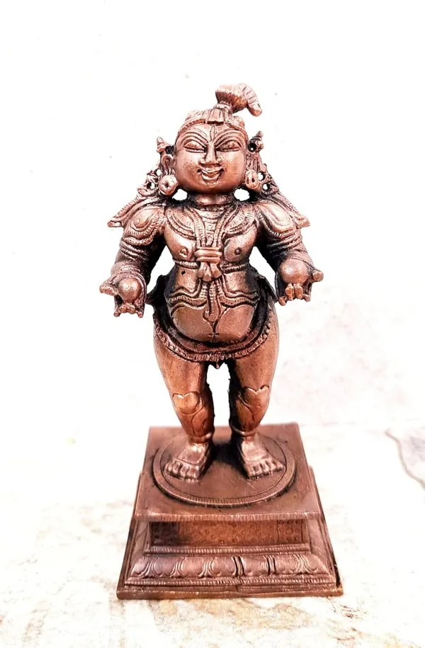 Brownish-Orange_Copper_Idols_Of_God_Bal_Krishna_With_Laddu,_4.3_Inches,_480G,_Patina_Antique_Finish,_Pack_Of_1_Piece