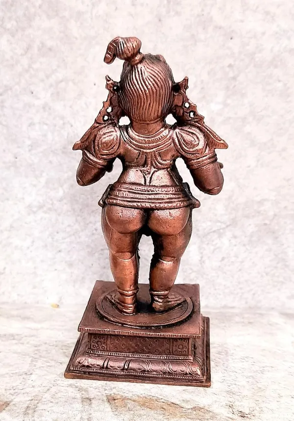 Brownish-Orange_Copper_Idols_Of_God_Bal_Krishna_With_Laddu,_4.3_Inches,_480G,_Patina_Antique_Finish,_Pack_Of_1_Piece