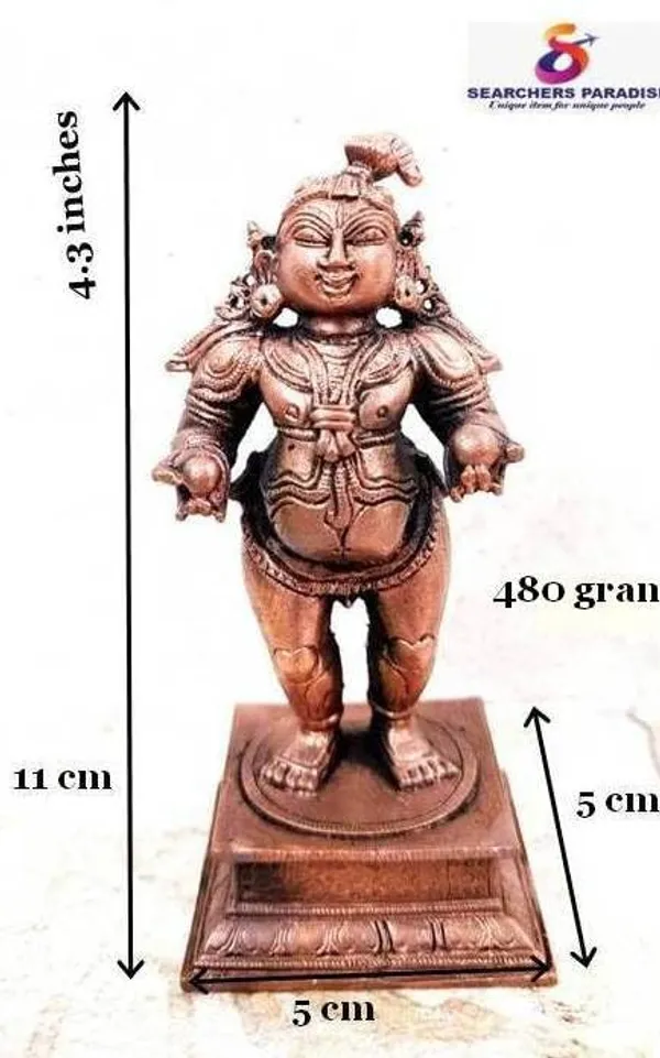 Brownish-Orange_Copper_Idols_Of_God_Bal_Krishna_With_Laddu,_4.3_Inches,_480G,_Patina_Antique_Finish,_Pack_Of_1_Piece