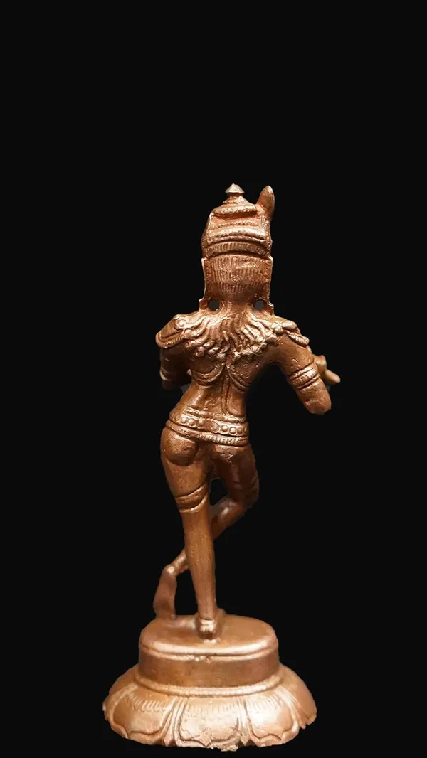 Brownish-Orange_Copper_Idols_Of_God_Krishna,_4_Inches,_125G,_Patina_Antique_Finish,_Pack_Of_1_Piece