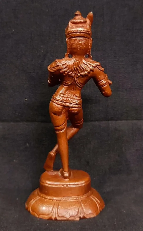 Brownish-Orange_Copper_Idols_Of_God_Krishna,_4_Inches,_125G,_Patina_Antique_Finish,_Pack_Of_1_Piece