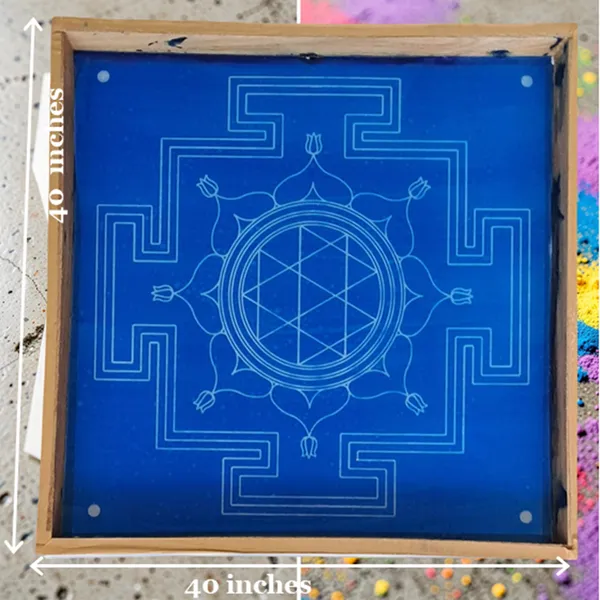 Vastu_Purusha_Model_1_Yantra_Rangoli_Design_Stencil_Wooden_Frame_pack_of_1_piece