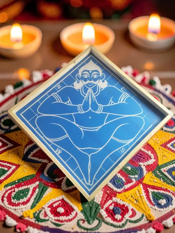 Vastu_Purusha_Model_2__Yantra_Rangoli_Design_Stencil_Wooden_Frame_pack_of_1_piece